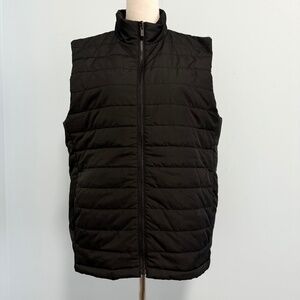 Lands' End Full‎ Zip Puffer Down/Feather Black Vest Size M